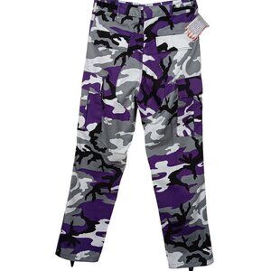 Rothco Cargo Pants S 31×31.5 Camouflage Purple Gray Military Fatigues Camo New